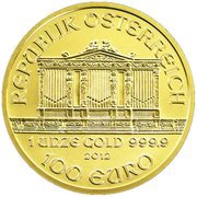 100 Euros Vienna Philharmonic obverse image