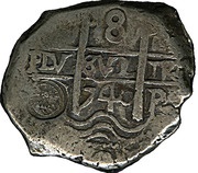 8 Reales Type II Counter-mark obverse image
