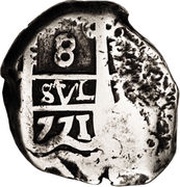 8 Reales Type II Counter-mark, Guatemala, 1839 reverse image