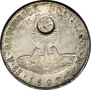 8 Reales Type III Counterstamp, Guatemala, 1840 reverse image