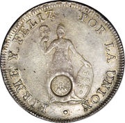 8 Reales Type III Counterstamp, Guatemala, 1840 reverse image