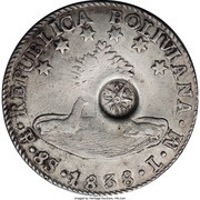 8 Reales Type IV Counterstamp, Guatemala, 1841 reverse image