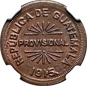12½ Centavos Provisional Coinage obverse image