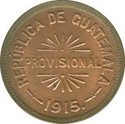 25 Centavos Provisional Coinage obverse image