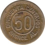50 Centavos Provisional Coinage reverse image