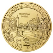 100 Euros Vienna's River Gate obverse image
