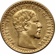 1 Peso Rafael Carrera obverse image