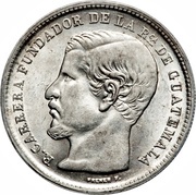 1 Peso Rafael Carrera obverse image