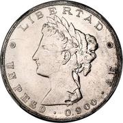 1 Peso, Guatemala, 1882-1889 reverse image