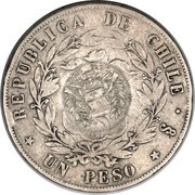 1 Peso Counter-stamped coinage obverse image