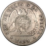1 Peso Counter-stamped coinage, Guatemala, 1894 reverse image