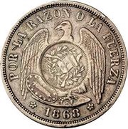1 Peso Counterstamped coinage obverse image