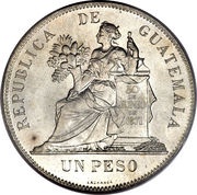 1 Peso, Guatemala, 1894-1897 reverse image