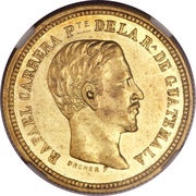 4 Pesos Rafael Carrera obverse image