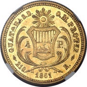 4 Pesos Rafael Carrera reverse image