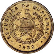 ½ Centavo without dot obverse image