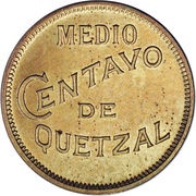 ½ Centavo without dot reverse image