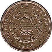 ½ Centavo with center dot obverse image