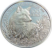 100 Euros Fox obverse image