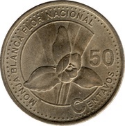 50 Centavos Non-magnetic, Guatemala, 1998-2007 reverse image