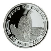 1 Quetzal Pavo de cacho, Guatemala, 1994 reverse image