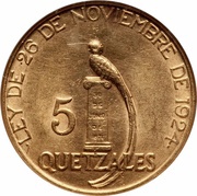 5 Quetzales reverse image