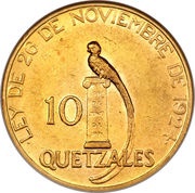 10 Quetzales reverse image