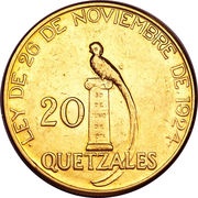 20 Quetzales reverse image
