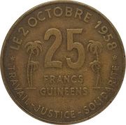 25 Francs Guinéens reverse image