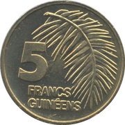 5 Francs Guinéens reverse image