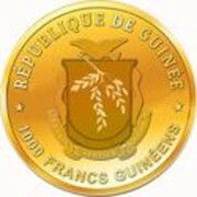 1000 Francs Guinéens Benedict XV obverse image