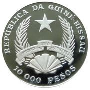 10 000 Pesos XXV Olympic Games-Floor Exercise obverse image