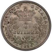 ¼ Guilder - William IV reverse image