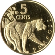 5 Cents Jaguar - Set Issue reverse image