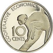 10 Cents Squirrel Monkey - Set Issue reverse image