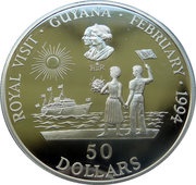 50 Dollars Royal Visit reverse image