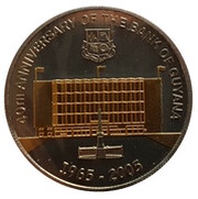 1000 Dollars 40th Anniversary Central Bank reverse image