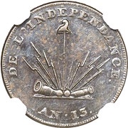 1 Centime Western Republic; Essai obverse image