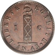 1 Centime reverse image