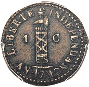 1 Centime reverse image