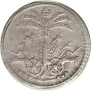 6 Centimes Western Republic, Haiti, 1813 reverse image