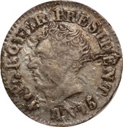 6 Centimes Western Republic, Haiti, 1818 reverse image