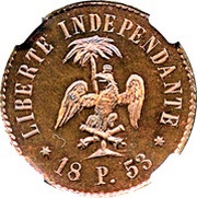 10 Centimes - Faustin I Essai, Haiti, 1853 reverse image