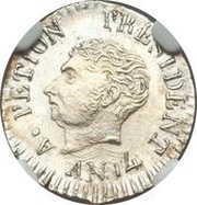 12 Centimes Western Republic; large bust reverse image