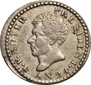 12 Centimes, Haiti, 1827-1829 reverse image