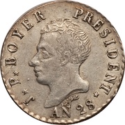 50 Centimes, Haiti, 1827-1833 reverse image