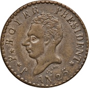 50 Centimes, Haiti, 1828 reverse image