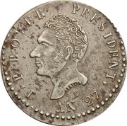100 Centimes, Haiti, 1829-1833 reverse image
