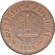 1 Centime Essai reverse image