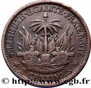 2 Centimes reverse image